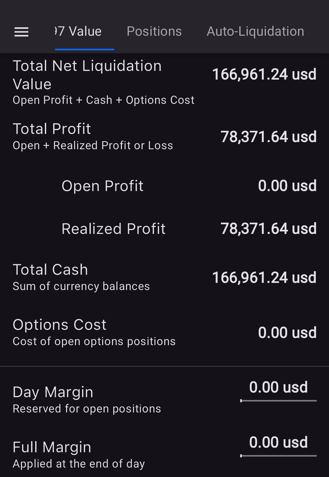 Trading account screenshot posted to X showing a 78,000 dollar day